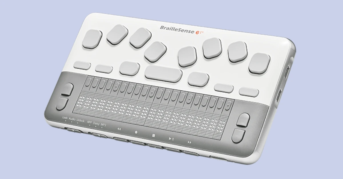 Bloco de notas BrailleSense 6 Mini com 20 células Braille