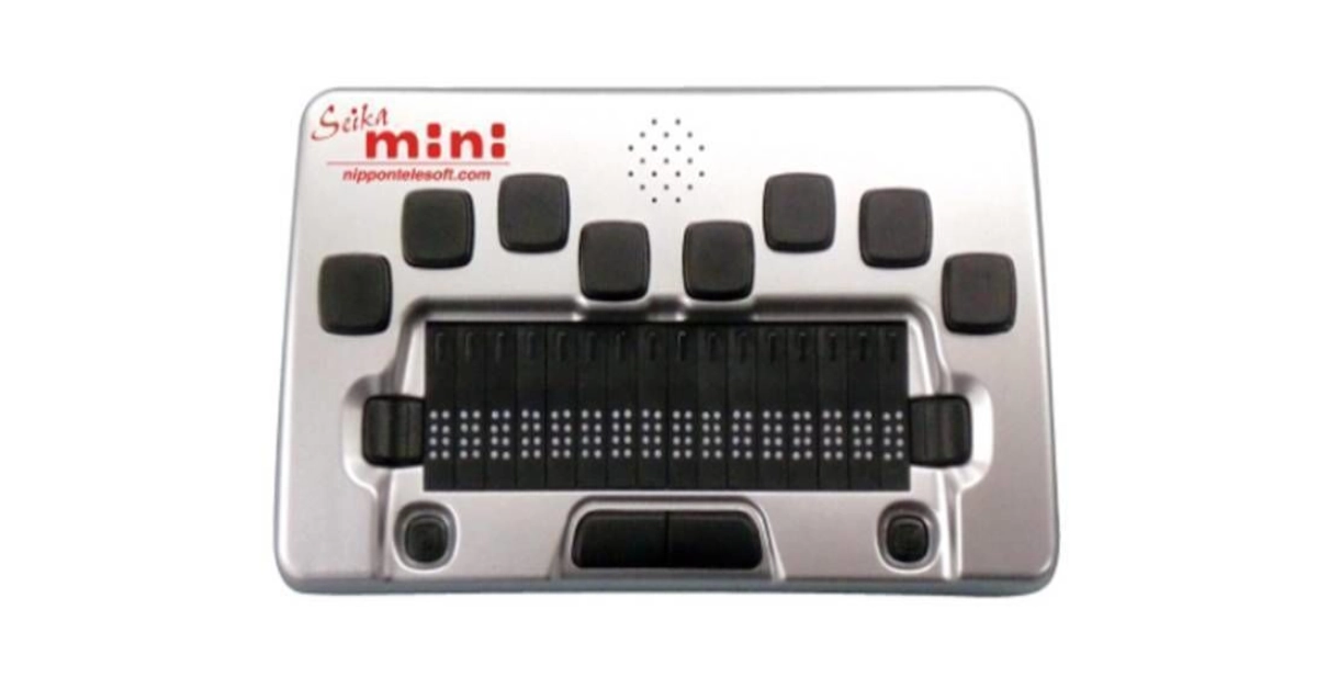 Bloco de notas pequeno cinza com 16 células e botões de navegação cinza