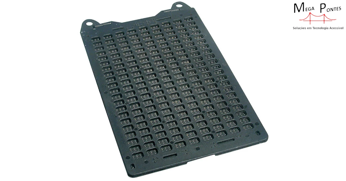 Pauta em plástico de escrita Braille 21 x 9