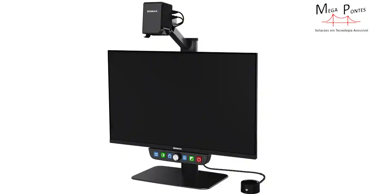Ampliador de mesa Zoomax Luna Eye, com ecrã HD de 24 polegadas e botões de controle grandes