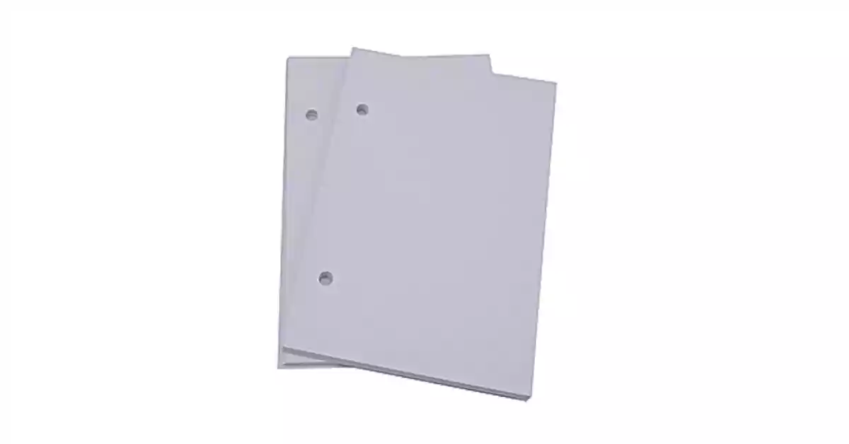 Folhas brancas para recarga de agenda telefónica