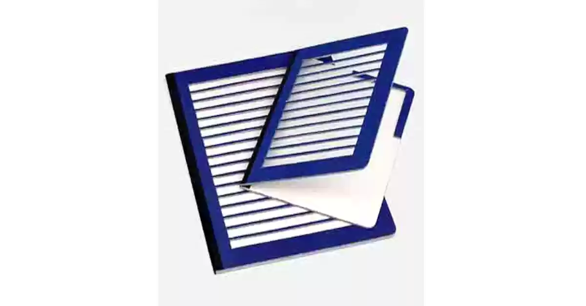 Pauta de escrita A5 em cartão azul