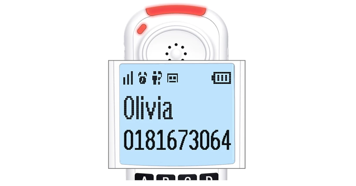 Pormenor do ecrã azul claro luminoso com caracteres pretos grandes