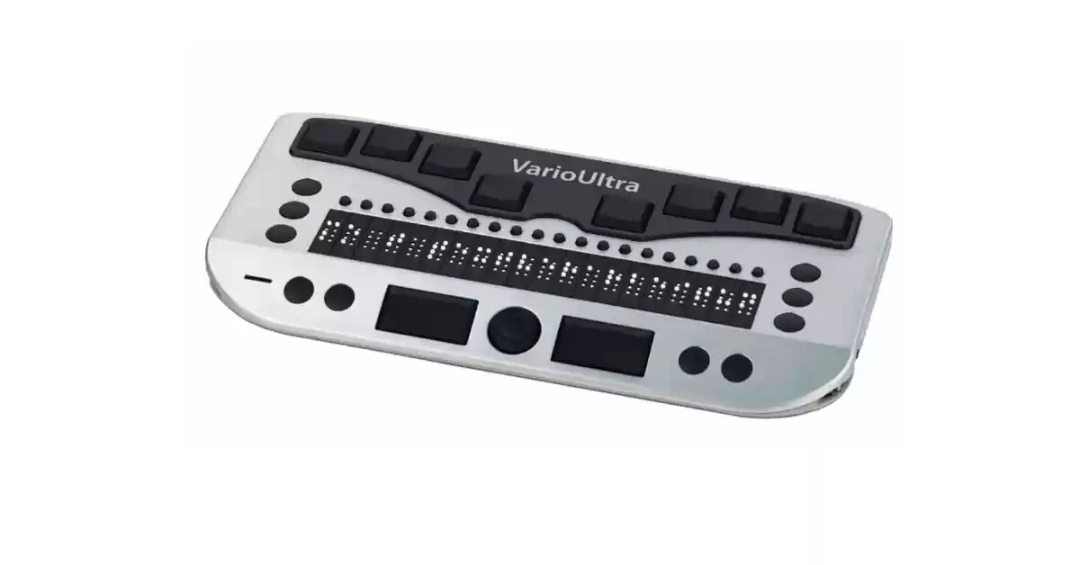 Bloco de Notas VarioUltra, com linha Braille de 20 células e teclado Braille estilo Perkins