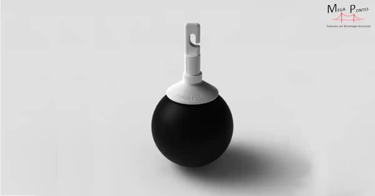 Ponteira giratória preta em esfera com gancho