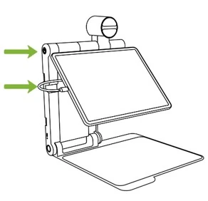  Inserção do cabo de ligação no tablet