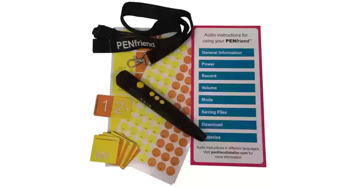 Identificador de cores e intensidade de luz portátil preto com um botão amarelo e outro vermelho